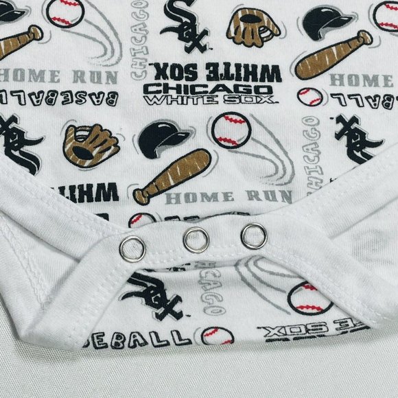 MLB Chicago White Sox Logo Team Athletics Baby 0 To 3 Months  One Piece Baseball - Picture 7 of 8